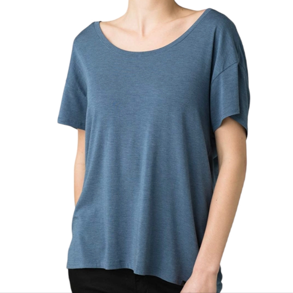 Prana Foundation Slouch Top Jersey Shirt Super Soft Nickel Heather Medium